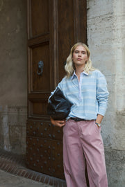 Culture CUbejse polo LS t shirt blue