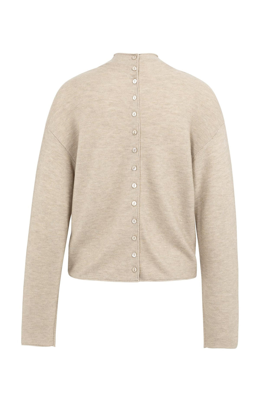 Yaya 01-000543 Textured high neck tan brown