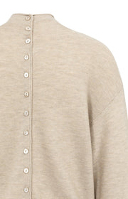 Yaya 01-000543 Textured high neck tan brown