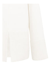 Yaya 01-000545 high neckline sweater snowfall white  La