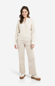 Yaya 01-000546 batwing sweater with woven detail