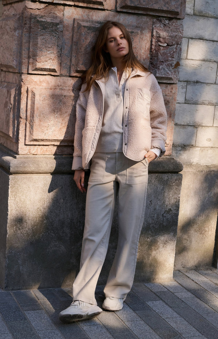 Yaya 01-000546 batwing sweater with woven detail