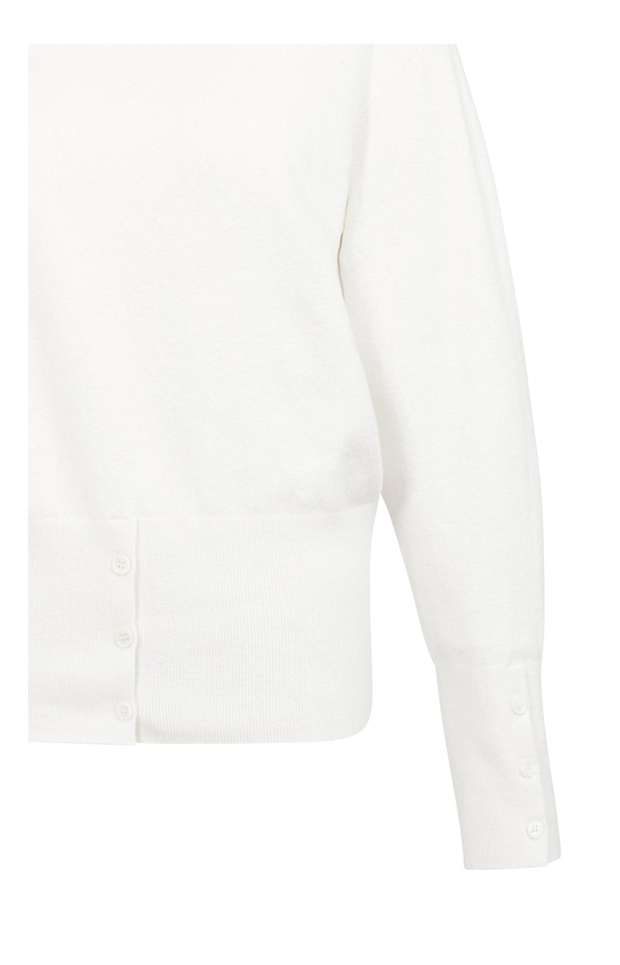 Yaya 01-000549 high neckline sweater with buttons snowf