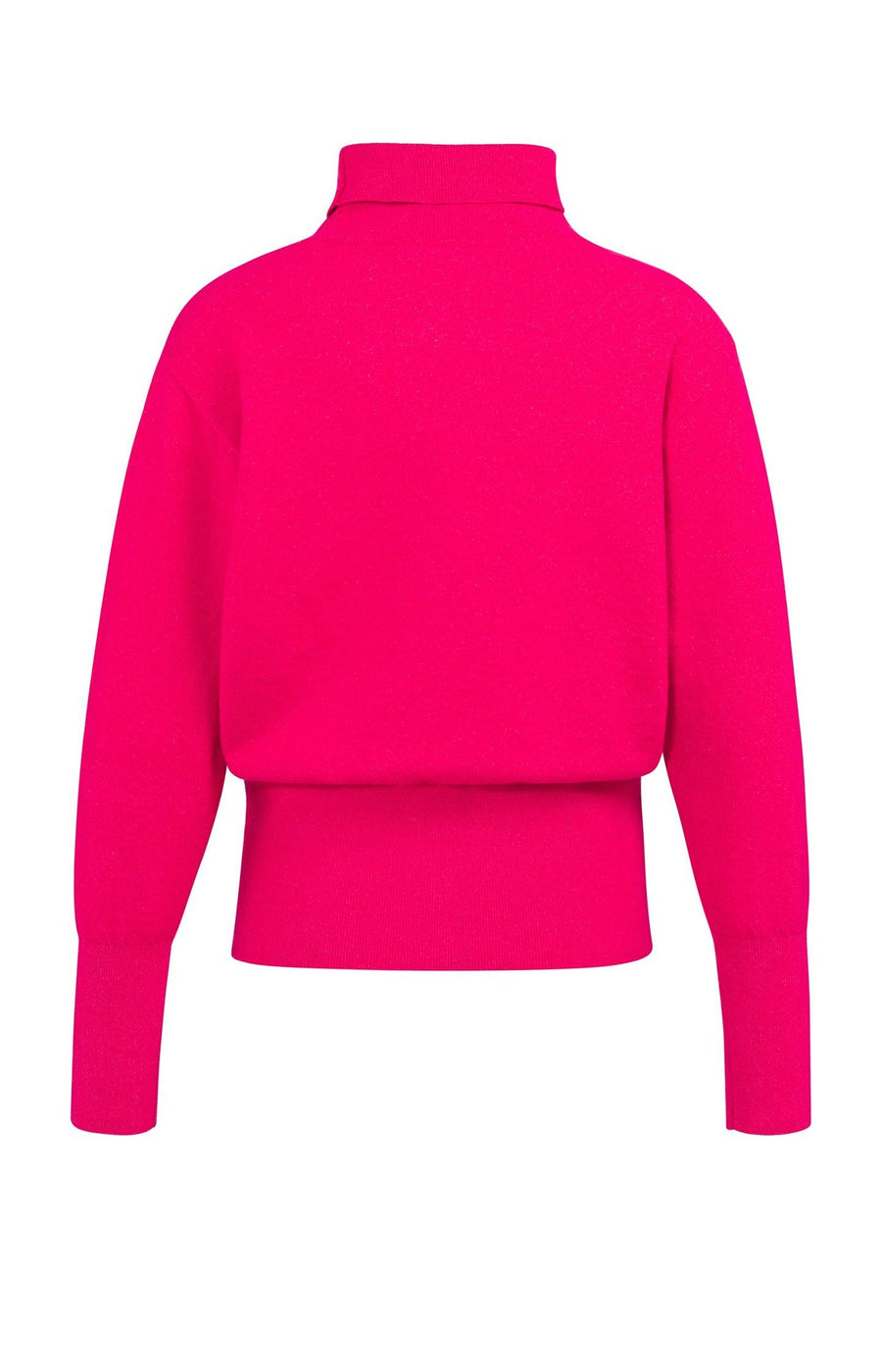Yaya 01-000549 high neckline sweater with buttons rose