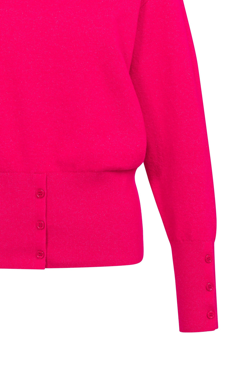 Yaya 01-000549 high neckline sweater with buttons rose