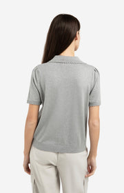 Yaya 01-010145-602 Knitted cardi short sleeves grey  Sm