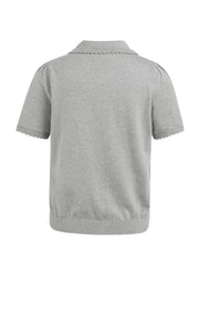 Yaya 01-010145-602 Knitted cardi short sleeves grey  Sm