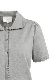 Yaya 01-010145-602 Knitted cardi short sleeves grey  Sm