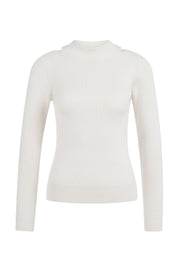 Yaya 01-000556-602 Fine ribbed sweater beige