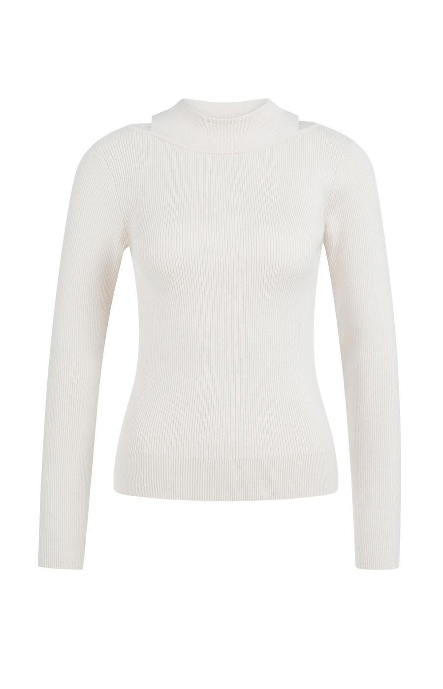 Yaya 01-000556-602 Fine ribbed sweater beige
