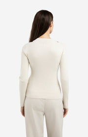 Yaya 01-000556-602 Fine ribbed sweater beige