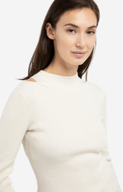 Yaya 01-000556-602 Fine ribbed sweater beige