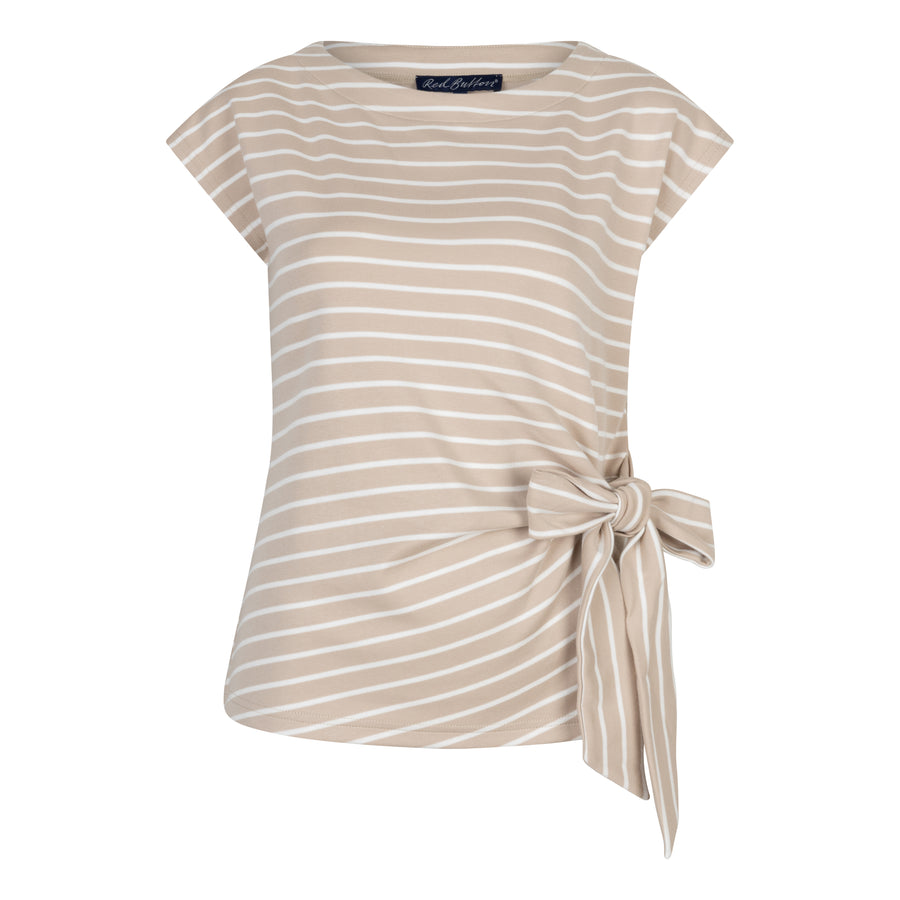 Red Button SRB4759 Terry Stripe with knot pebble