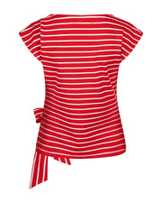 Red Button SRB4759 Terry Stripe with knot red