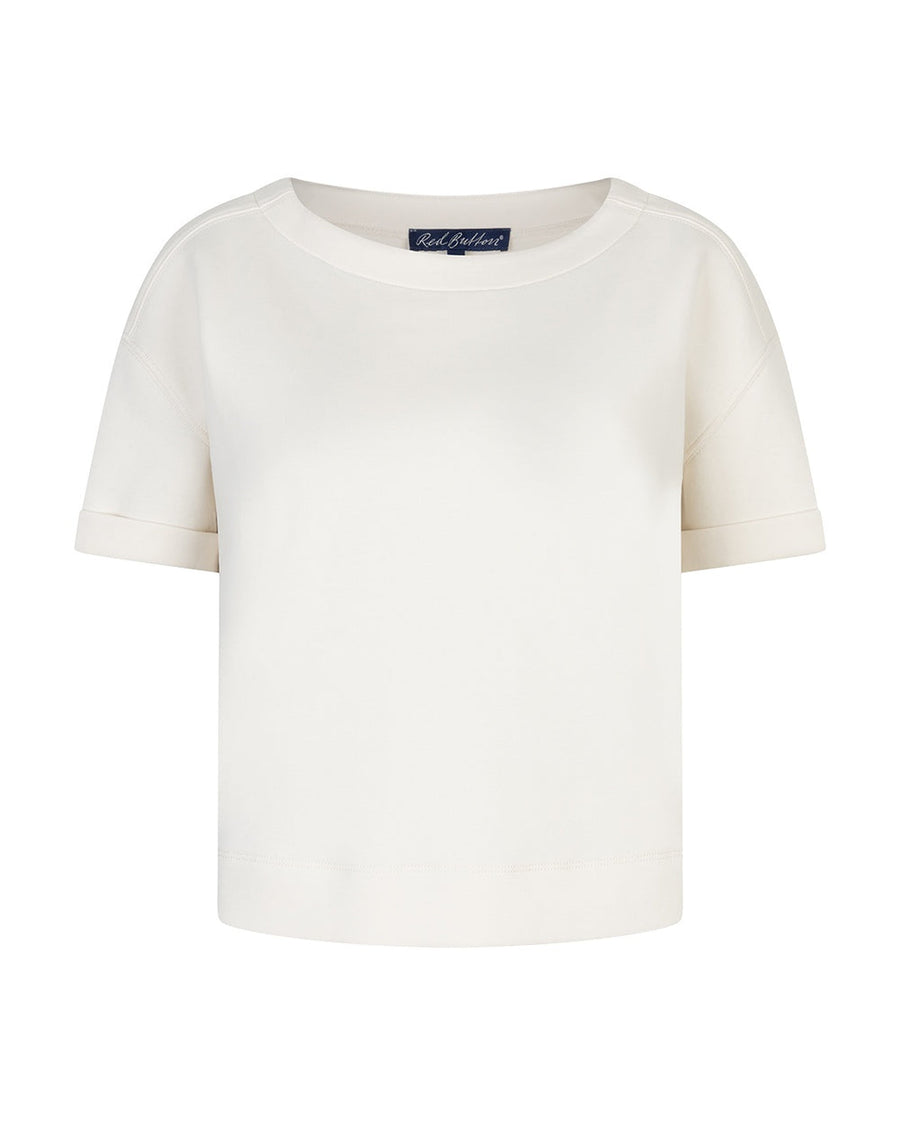 Red Button SRB4954 Skyler Scuba Top Ecru