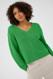 Kaffe KAmetta Pullover green