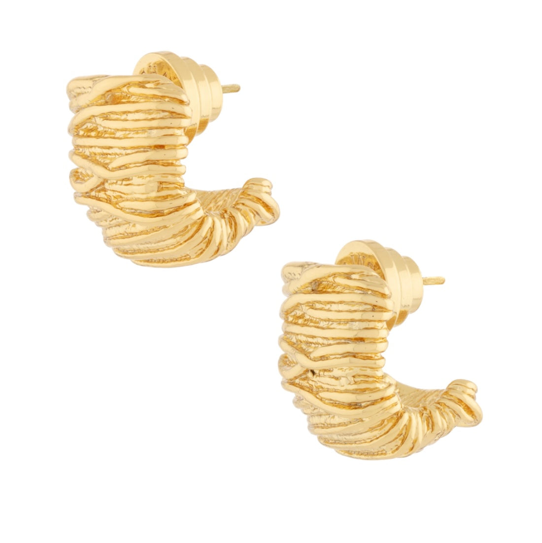 Talis Chains Textured Nugget earrings gold