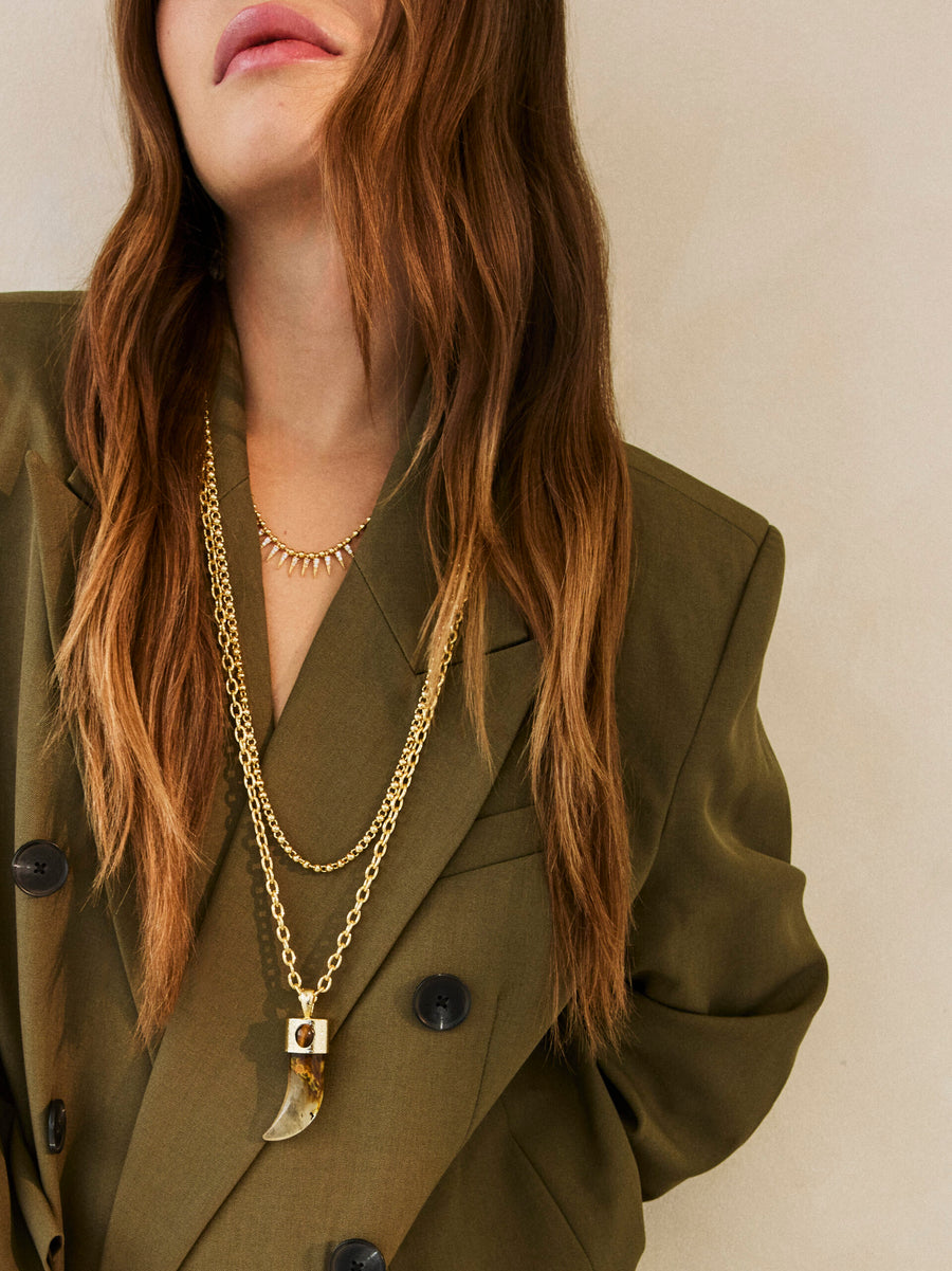 Talis Chains Spike Drop Necklace