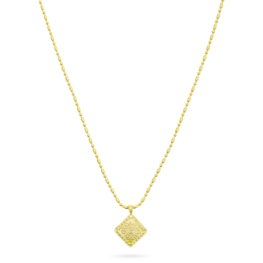 Talis Chain Solar Eclipse Pendant necklace gold