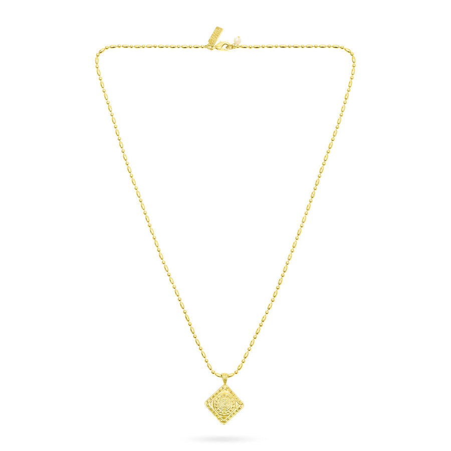Talis Chain Solar Eclipse Pendant necklace gold