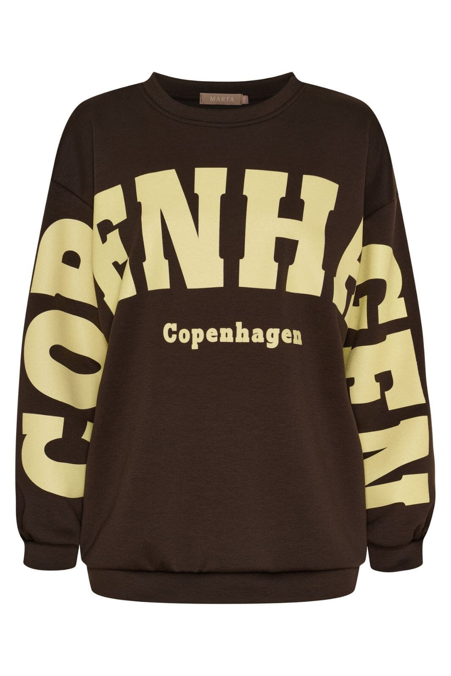 Marta 22659 Mdchibiscus sweatshirt brown yellow