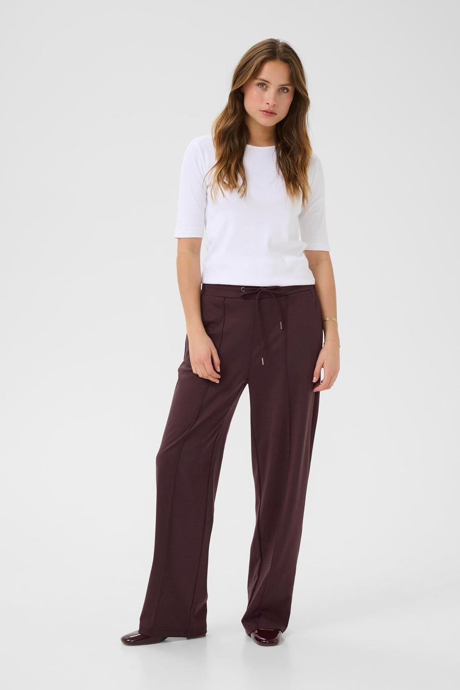 Kaffe KAjenny straight pants Fudge