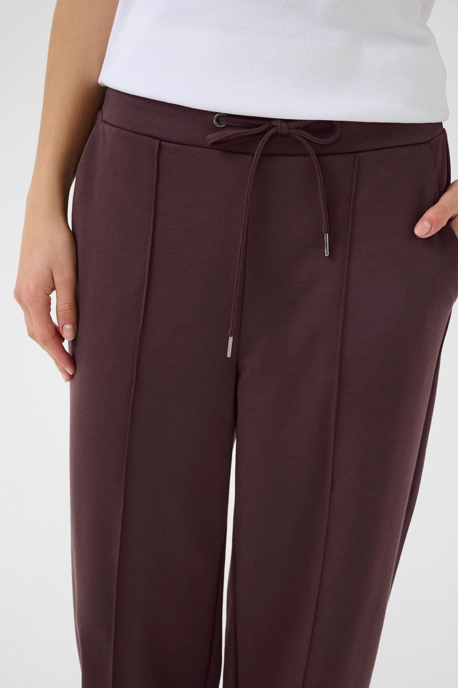 Kaffe KAjenny straight pants Fudge
