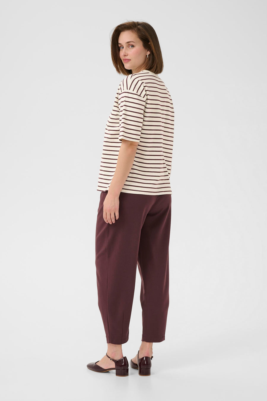 Kaffe KAwinny 1/2 sleeve t shirt fudge