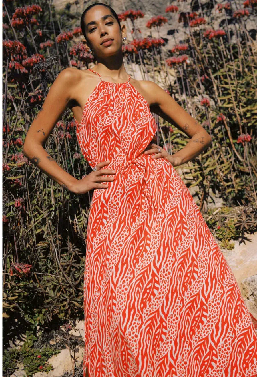 BYOUNG BYmmjoella slip dress 5 coral