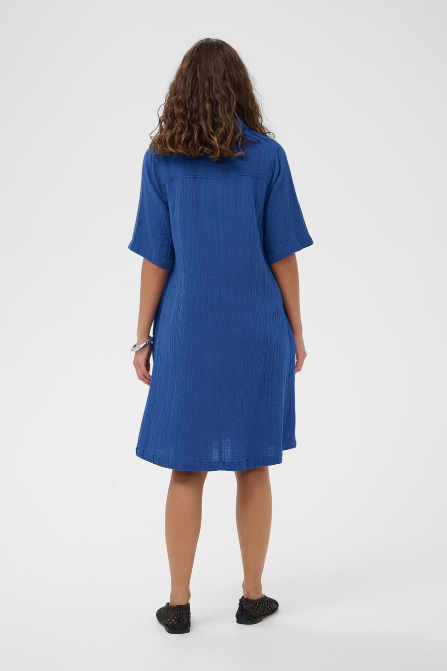 Culture CUtala Elina short dress cobalt blue