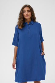 Culture CUtala Elina short dress cobalt blue