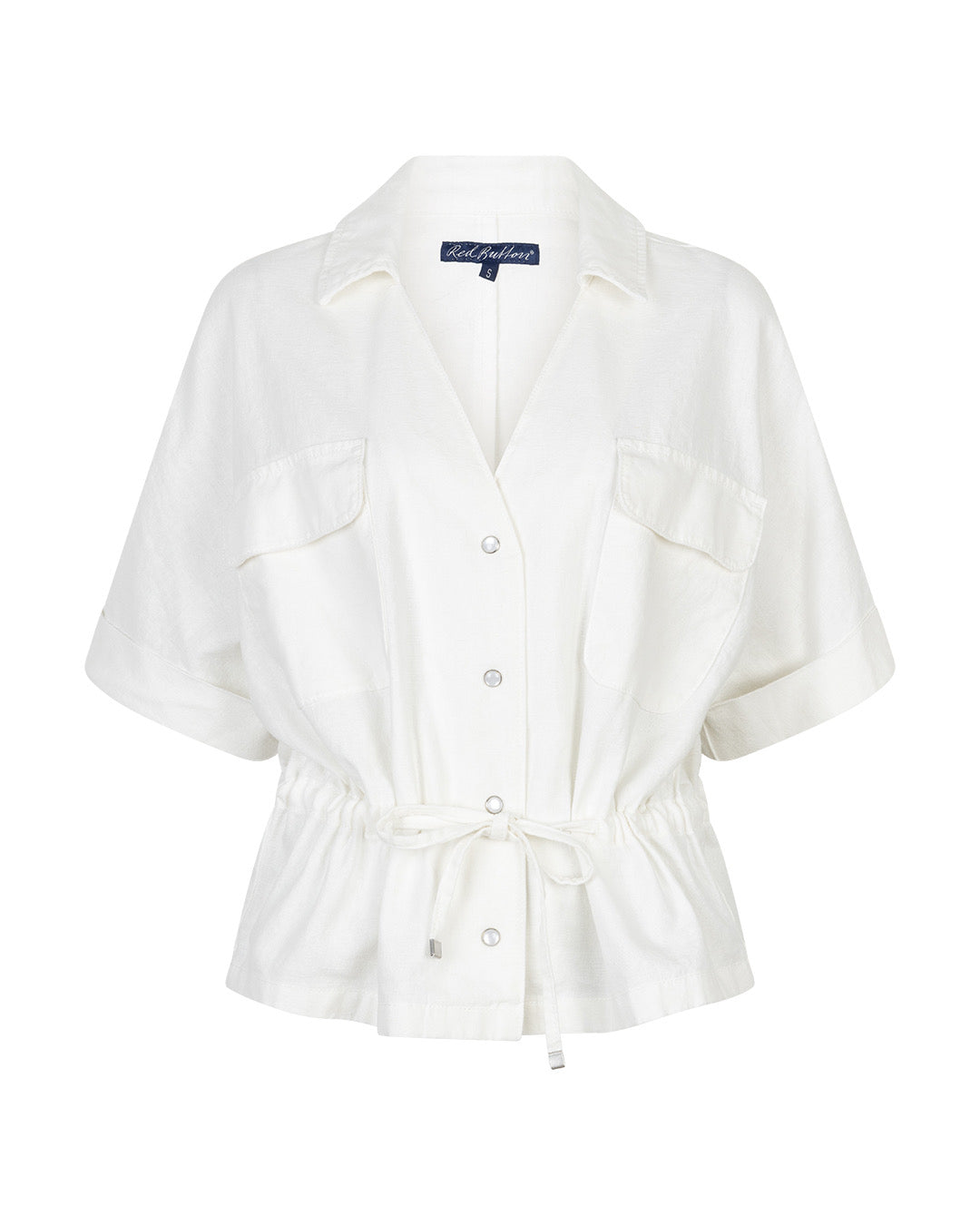 Red Button SRB4913A Drew drawstring linen off white