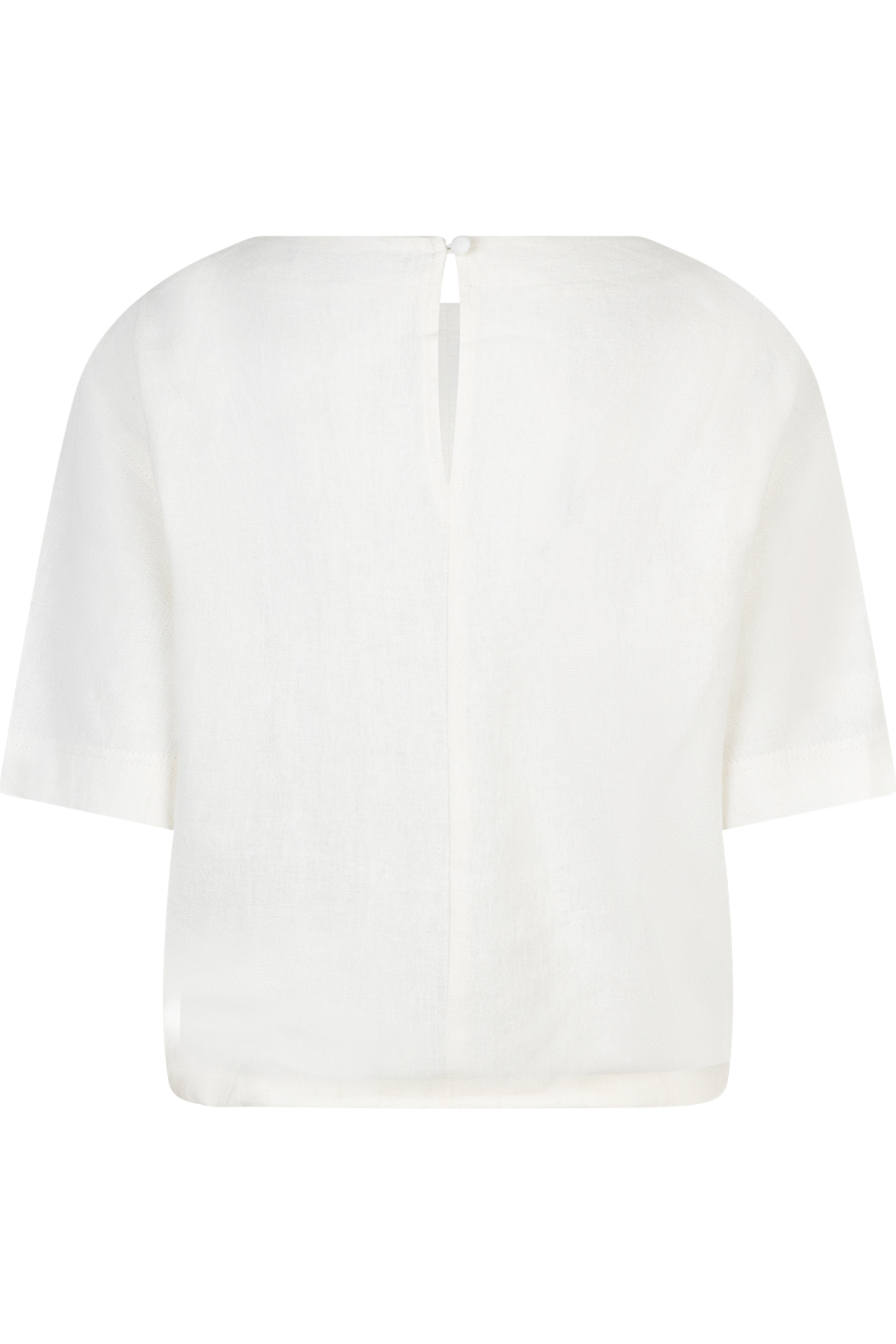 Red button SRB4863  Skyler linen off white top