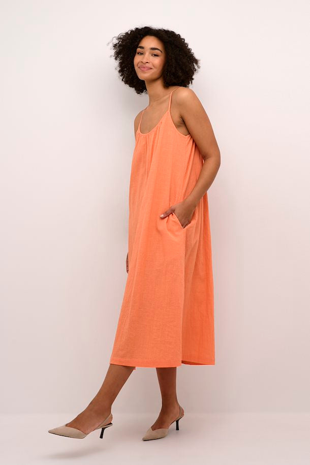 Kaffe Kapauline Strap Dress Melon