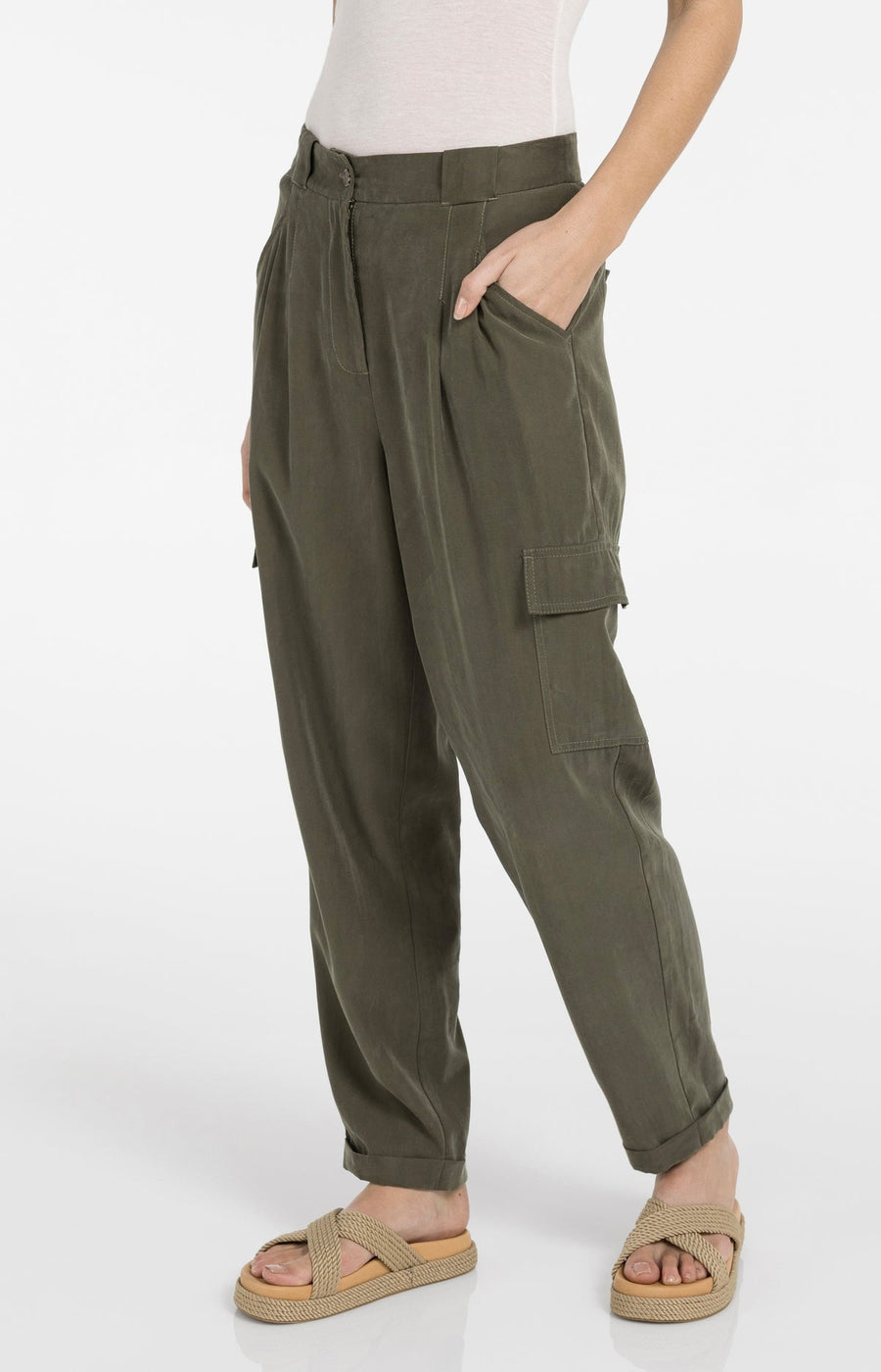 Yaya 01-301254 Cargo trousers with straight legs