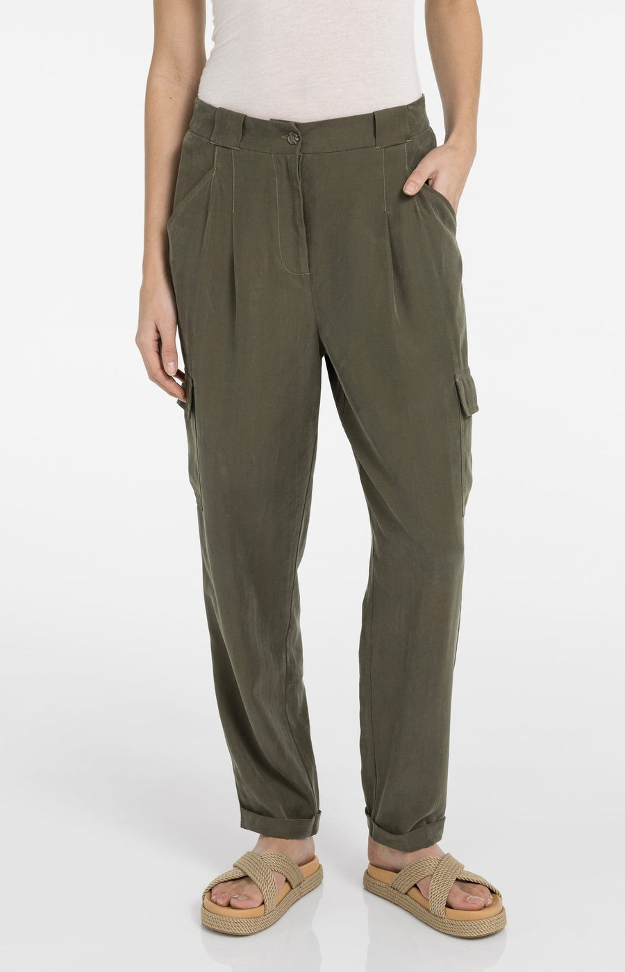 Yaya 01-301254 Cargo trousers with straight legs