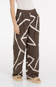 Yaya 01-301260 Woven trousers with print