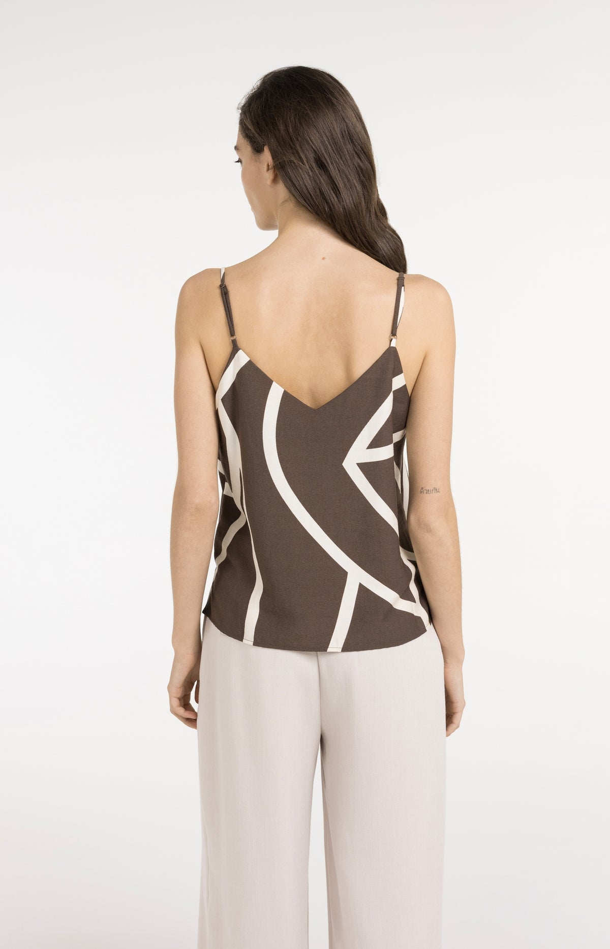 Yaya 01-721060 Printed singlet with v neck