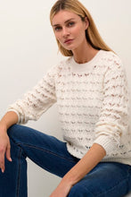Load image into Gallery viewer, KAFFE KAELENA KNIT PULLOVER CHALK
