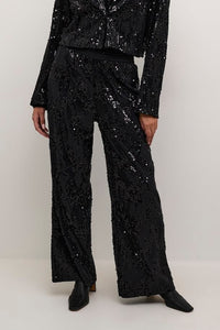 Kaffe Kanicole Sequin Pants Black