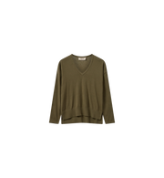 Mos Mosh Mmtani V Neck Knit Burnt Olive