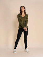Load image into Gallery viewer, MOS MOSH MMTANI V NECK KNIT BURNT OLIVE
