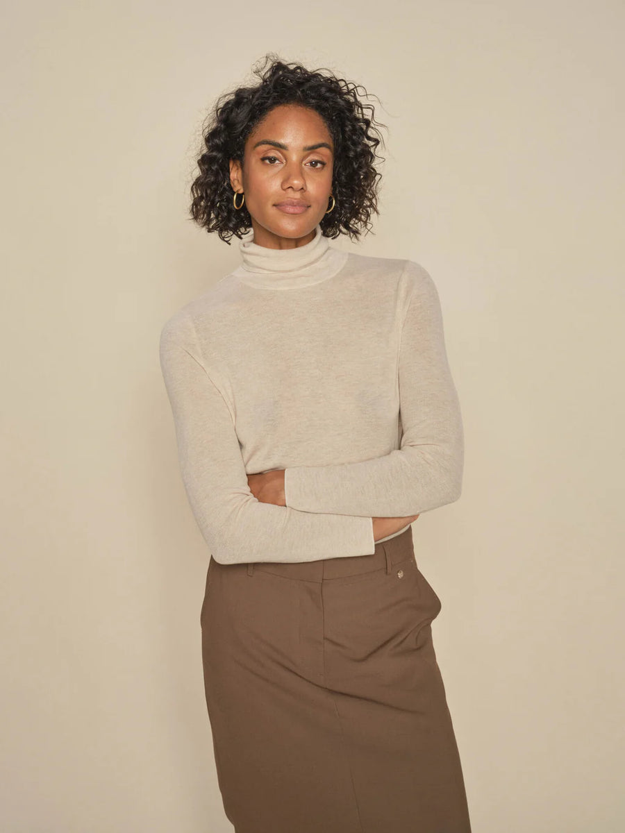 Mos Mosh Mmbouch Rollneck Knit Cement