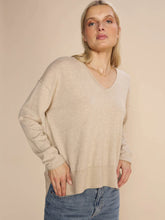 Load image into Gallery viewer, MOS MOSH MMTANI V NECK KNIT CEMENT

