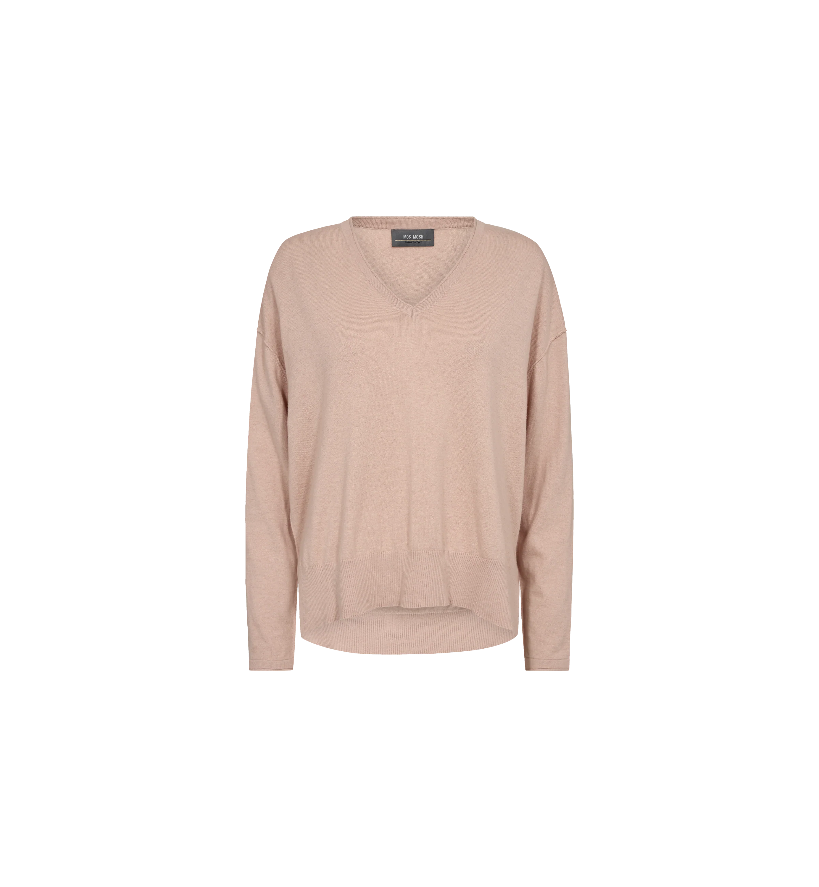 Mos Mosh Mmtani V Neck Knit Rose Smoke