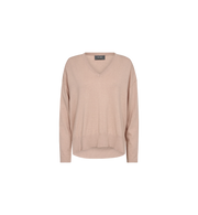 Mos Mosh Mmtani V Neck Knit Rose Smoke