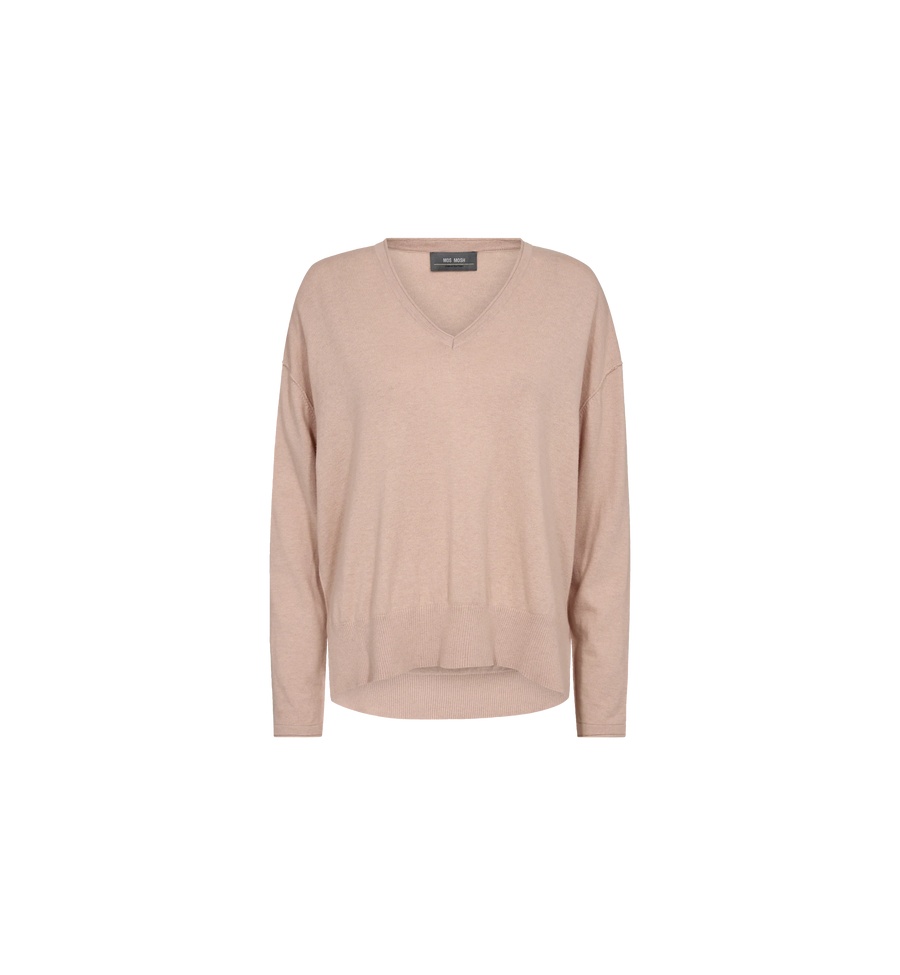 Mos Mosh Mmtani V Neck Knit Rose Smoke