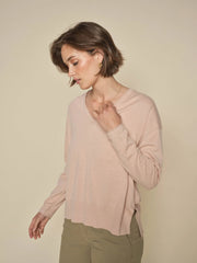 Mos Mosh Mmtani V Neck Knit Rose Smoke