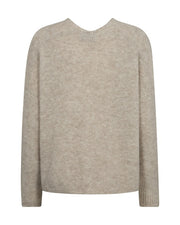 Mos Mosh Mmthora V Neck Knit Feather Gray