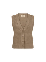 Mos Mosh MMKirby knit vest tan